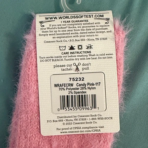 Cozy Pink Women's Socks. world’s softest socks weekend collection. Candy pink. - Picture 3 of 4